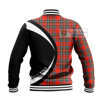 Stewart (Stuart) Tartan Baseball Jacket with Family Crest Circle Style - Tartan Vibes Clothing