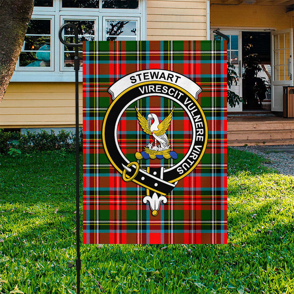 Stewart (Stuart) Tartan Flag with Family Crest - Tartan Vibes Clothing