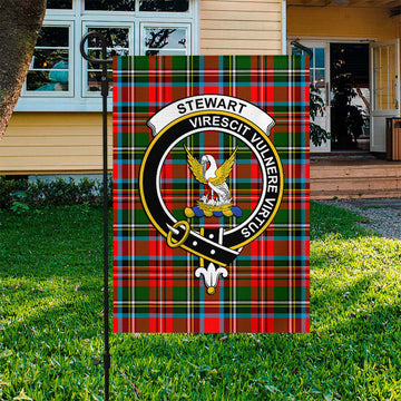 Stewart (Stuart) Tartan Garden Flag with Family Crest