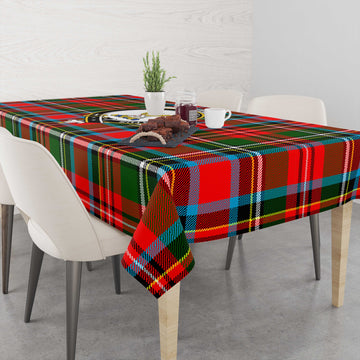 Stewart (Stuart) Tartan Tablecloth with Family Crest