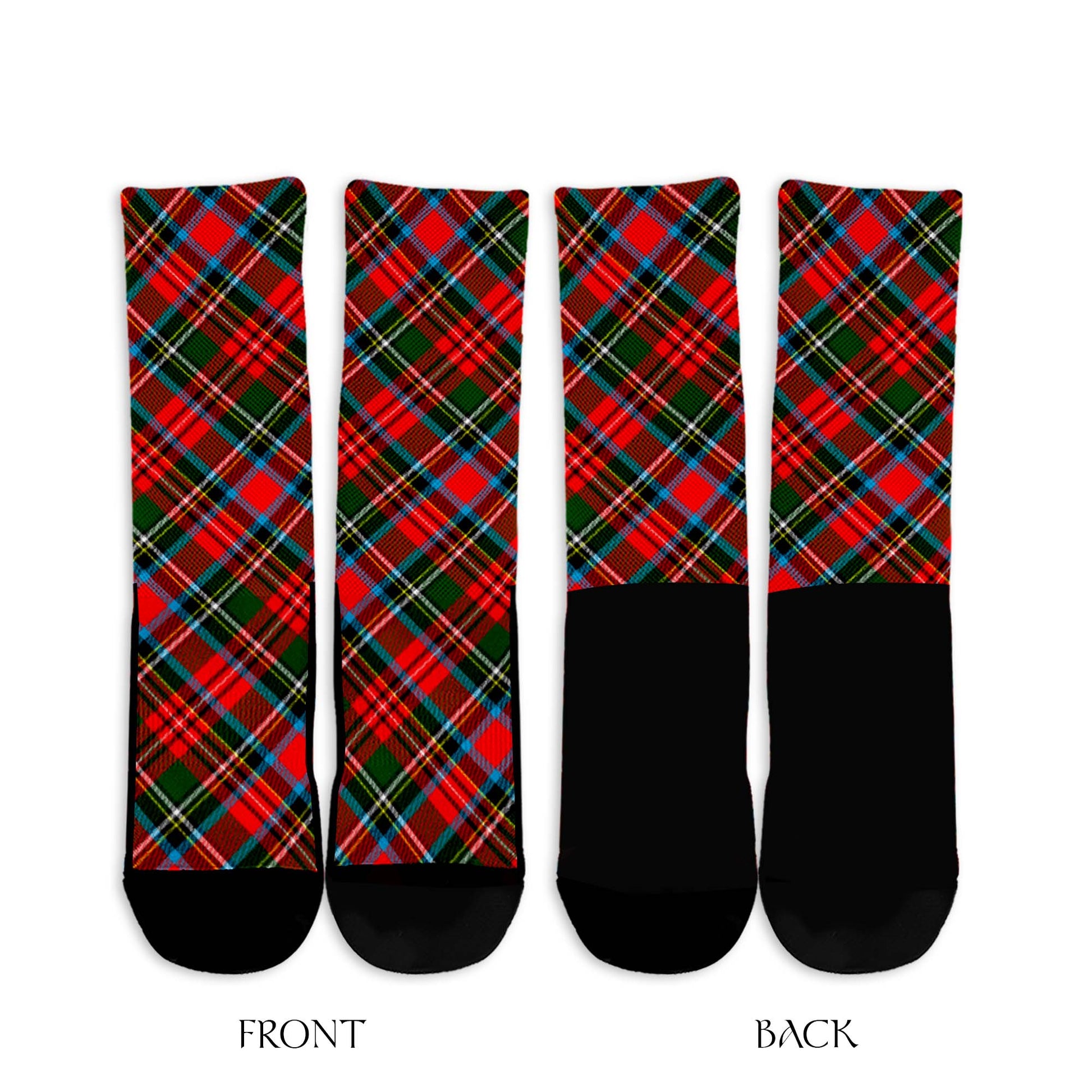 Stewart Royal Tartan Crew Socks Cross Tartan Style - Tartanvibesclothing