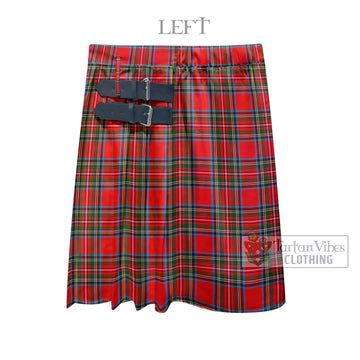 Stewart Royal Tartan Men's Pleated Skirt - Fashion Casual Retro Scottish Kilt Style