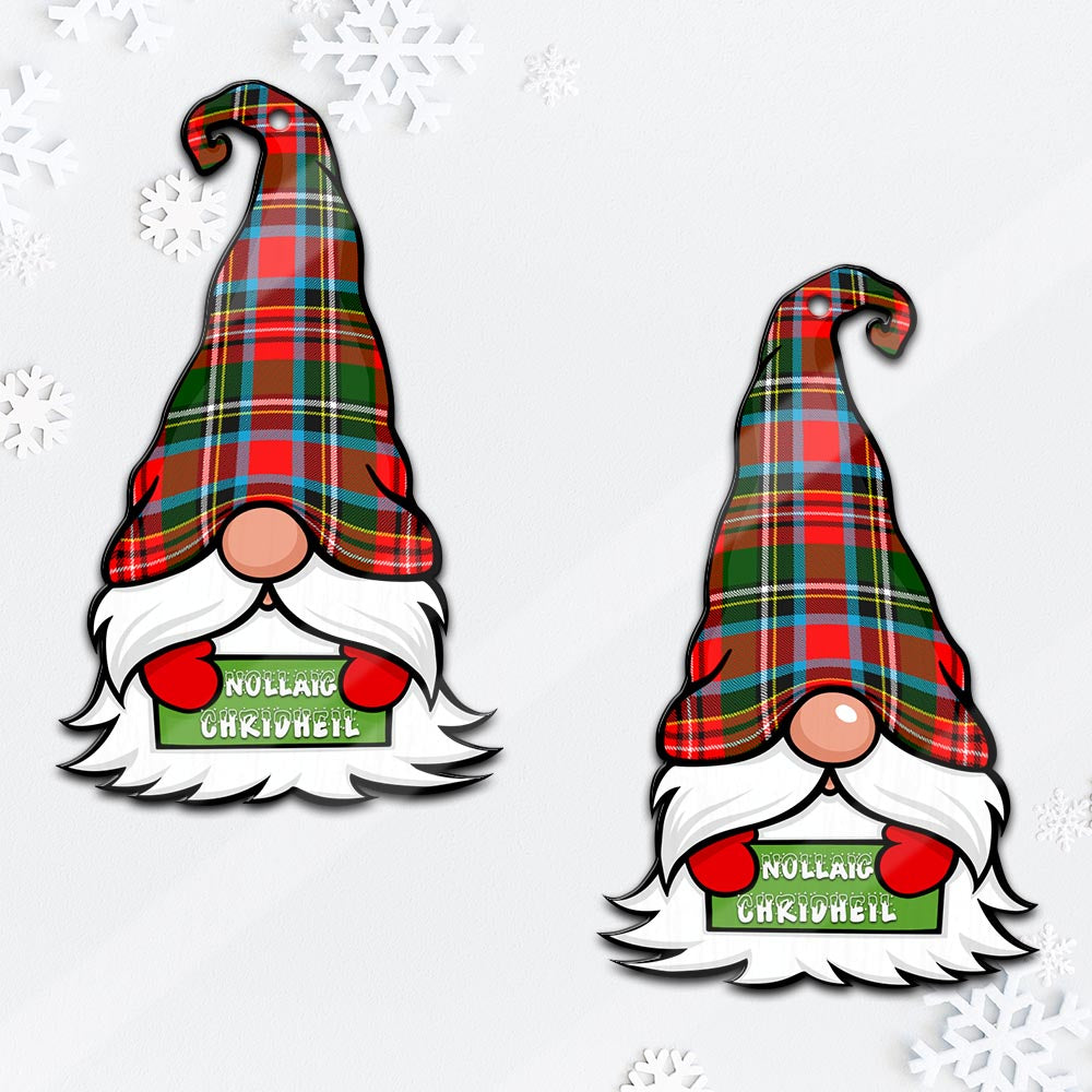 Stewart (Stuart) Gnome Christmas Ornament with His Tartan Christmas Hat - Tartan Vibes Clothing