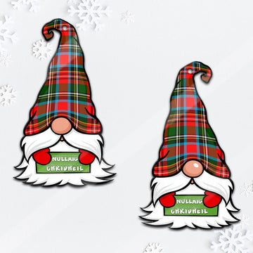 Stewart Royal Gnome Christmas Ornament with His Tartan Christmas Hat