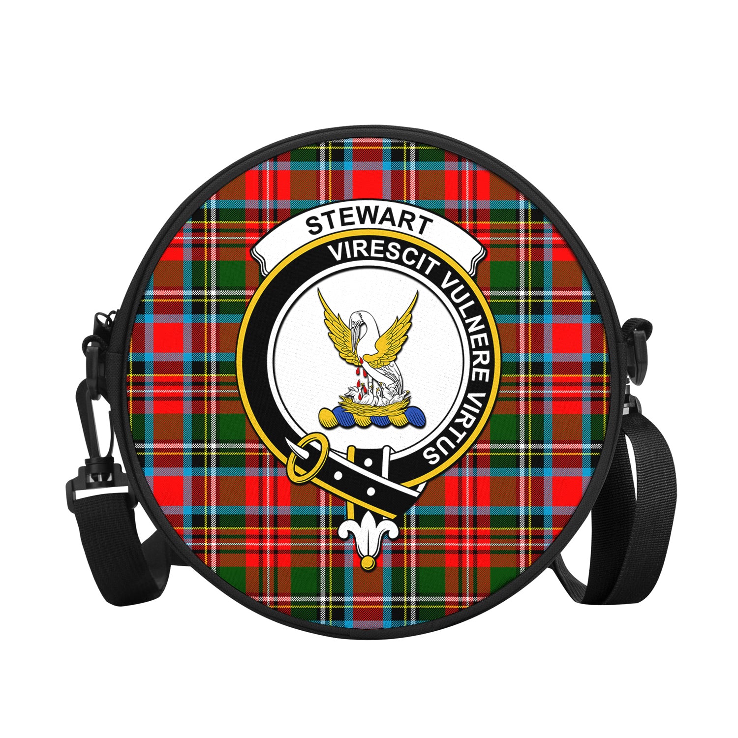 stewart-royal-tartan-round-satchel-bags-with-family-crest