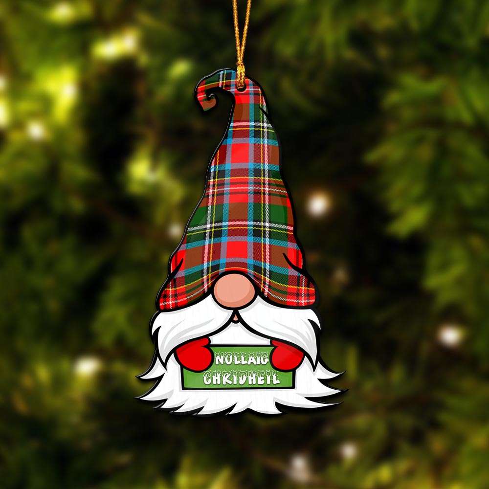 Stewart Royal Gnome Christmas Ornament with His Tartan Christmas Hat - Tartanvibesclothing Shop