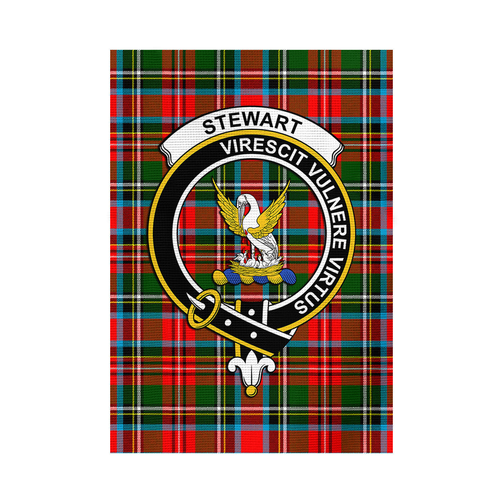 Stewart (Stuart) Tartan Flag with Family Crest - Tartan Vibes Clothing
