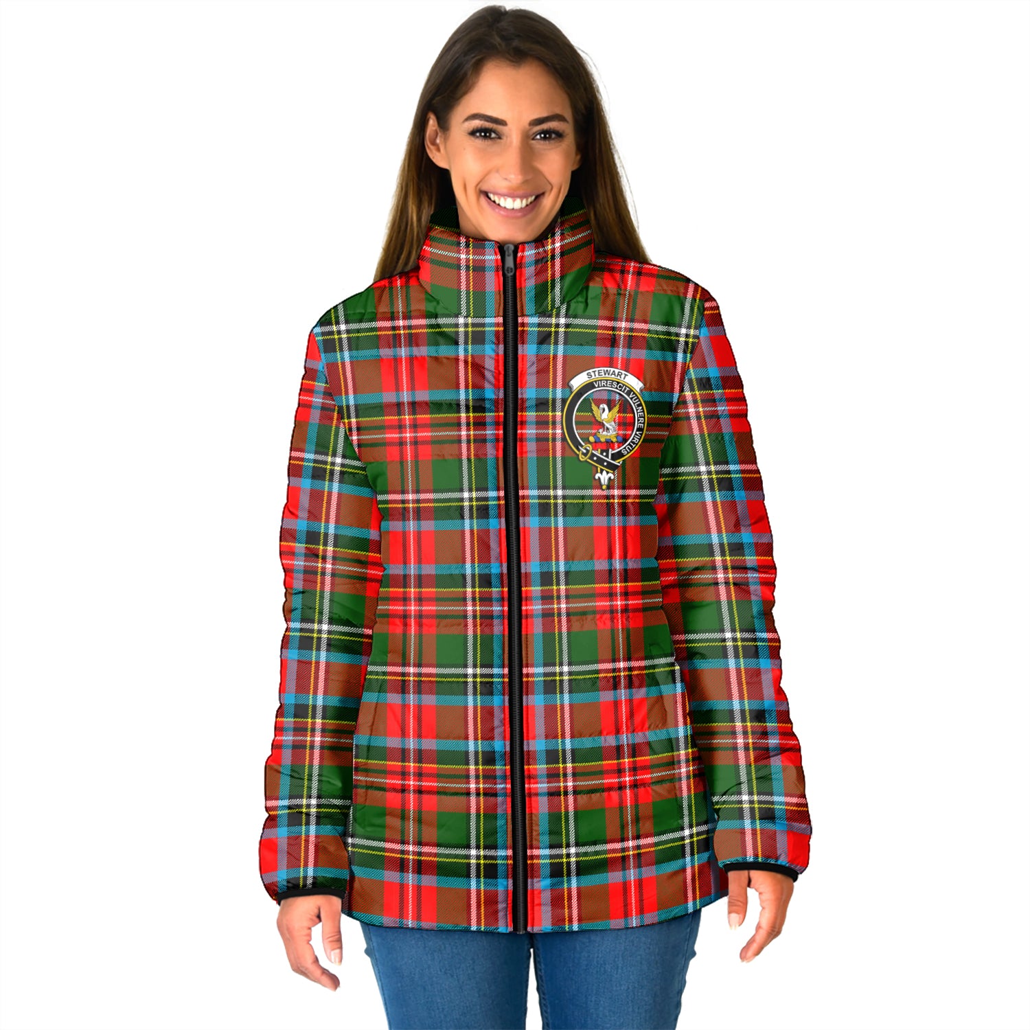 stewart-royal-tartan-padded-jacket-with-family-crest