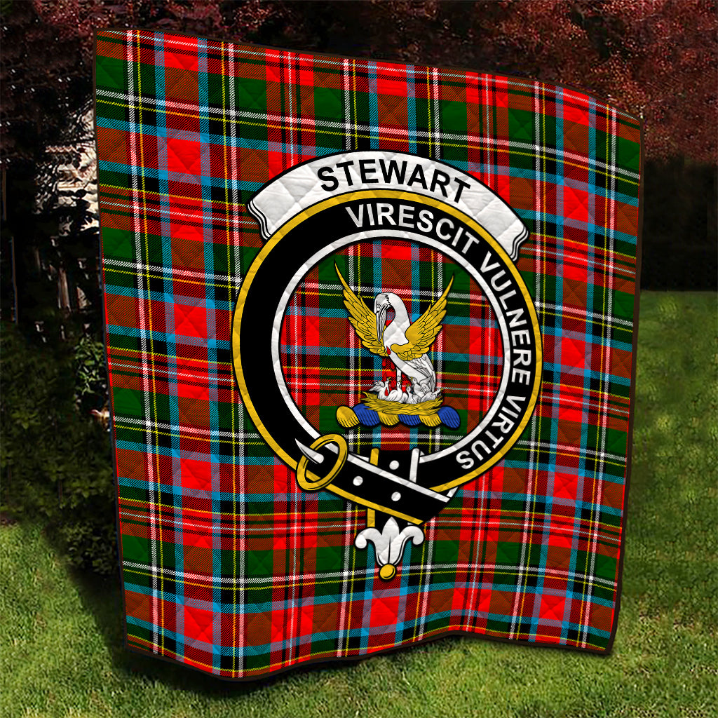 stewart-royal-tartan-quilt-with-family-crest