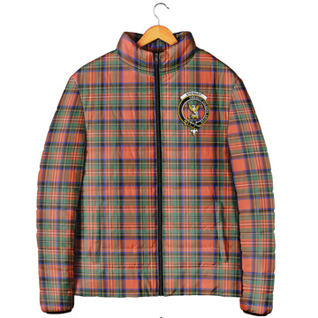 Stewart Royal Ancient Tartan Padded Jacket with Family Crest