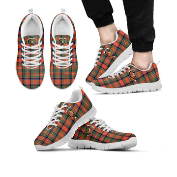 Stewart Royal Ancient Tartan Sneakers with Family Crest