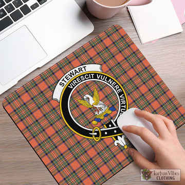 Stewart Royal Ancient Tartan Mouse Pad with Family Crest