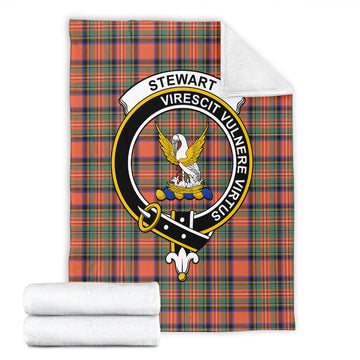 Stewart Royal Ancient Tartan Blanket with Family Crest