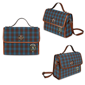 stewart-royal-blue-tartan-leather-strap-waterproof-canvas-bag-with-family-crest