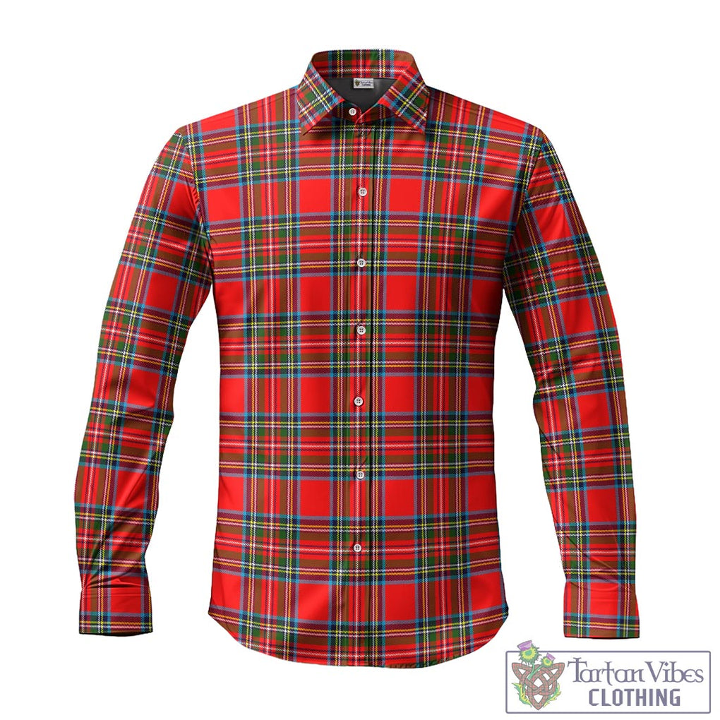 Stewart Royal Tartan Long Sleeve Button Up Shirt |Tartan Vibes Clothing