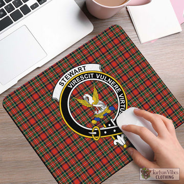 Stewart Royal Modern Tartan Mouse Pad with Family Crest