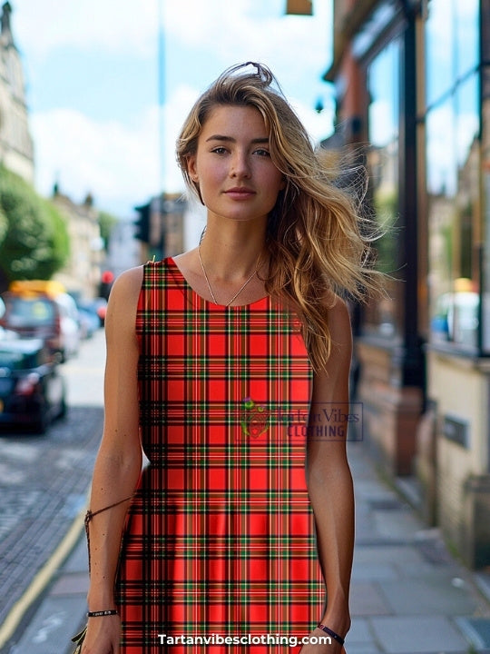 Stewart Royal Modern Tartan Womens Casual Dresses