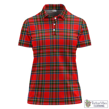 Stewart Royal Tartan Polo Shirt For Women