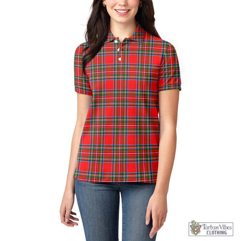 Stewart (Stuart) Tartan Polo Shirt For Women - Tartan Vibes Clothing