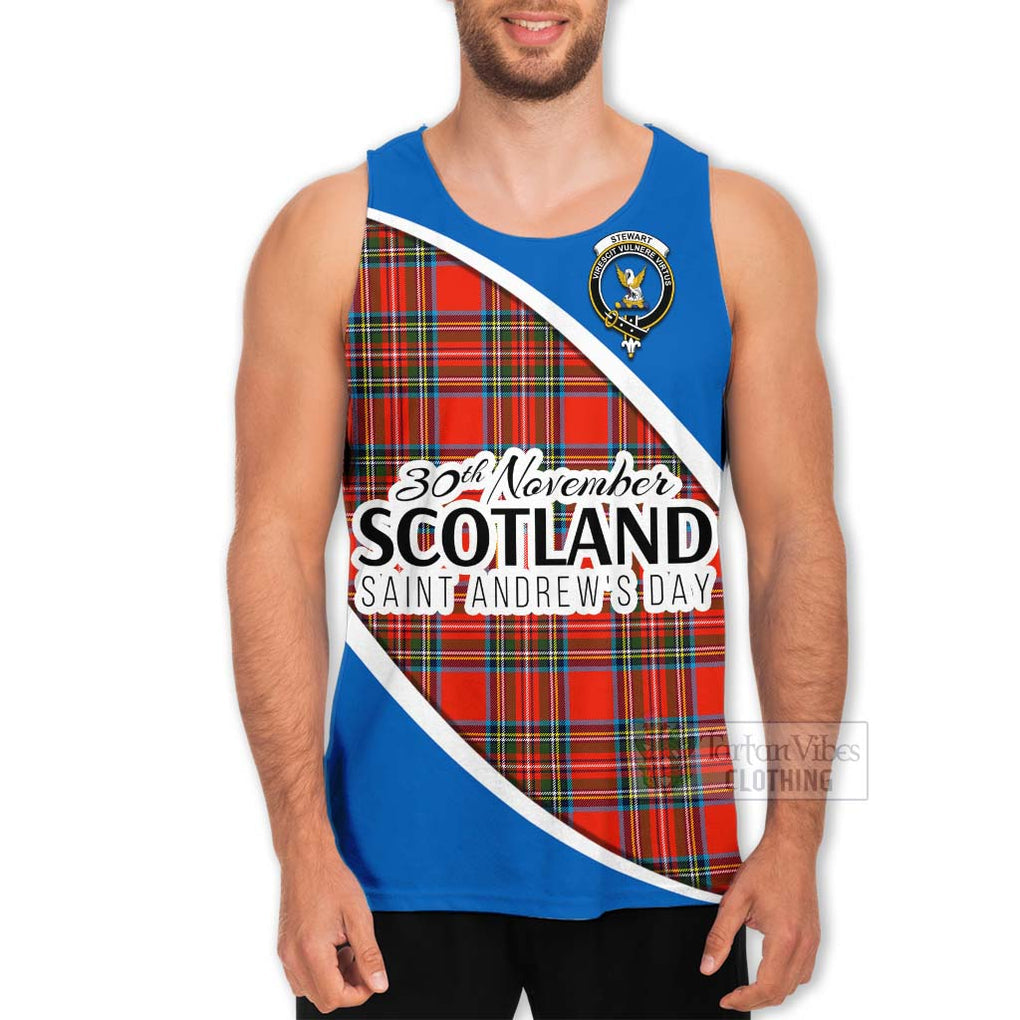 Tartan Vibes Clothing Stewart (Stuart) Family Crest Tartan Men's Tank Top Celebrate Saint Andrew's Day in Style