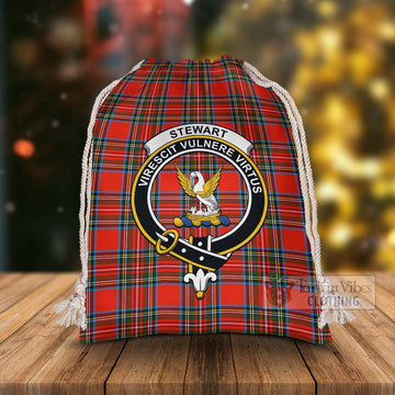 Stewart (Stuart) Tartan Christmas Santa's Bag with Family Crest