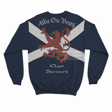 Stewart (Stuart) Tartan Lion Rampant Sweatshirt Proudly Display Your Heritage with Alba Gu Brath and Clan Name