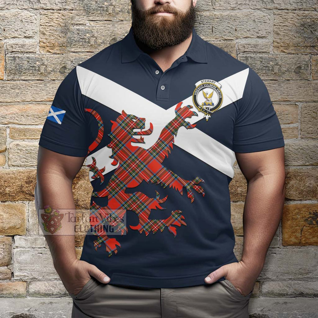 Tartan Vibes Clothing Stewart (Stuart) Tartan Lion Rampant Polo Shirt – Proudly Display Your Heritage with Alba Gu Brath and Clan Name