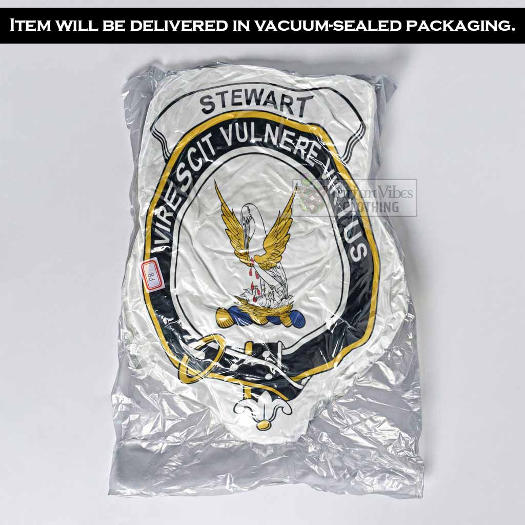 Stewart (Stuart) Clan Crest Shaped Throw Pillow, Scottish Clan Badge Decorative Pillow