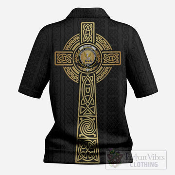 Stewart (Stuart) Clan Crest Women’s Polo Sweater Top with Celtic Tree of Life Inspired