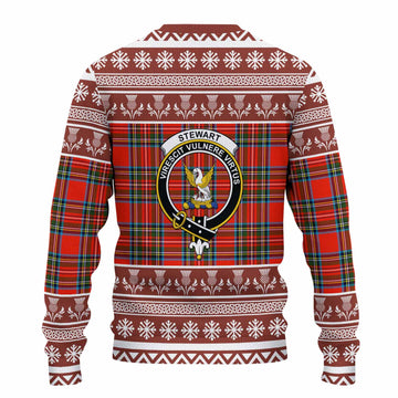 Stewart (Stuart) Clan Tartan Christmas Ugly Sweater with Family Crest - Tartan Vibes Clothing