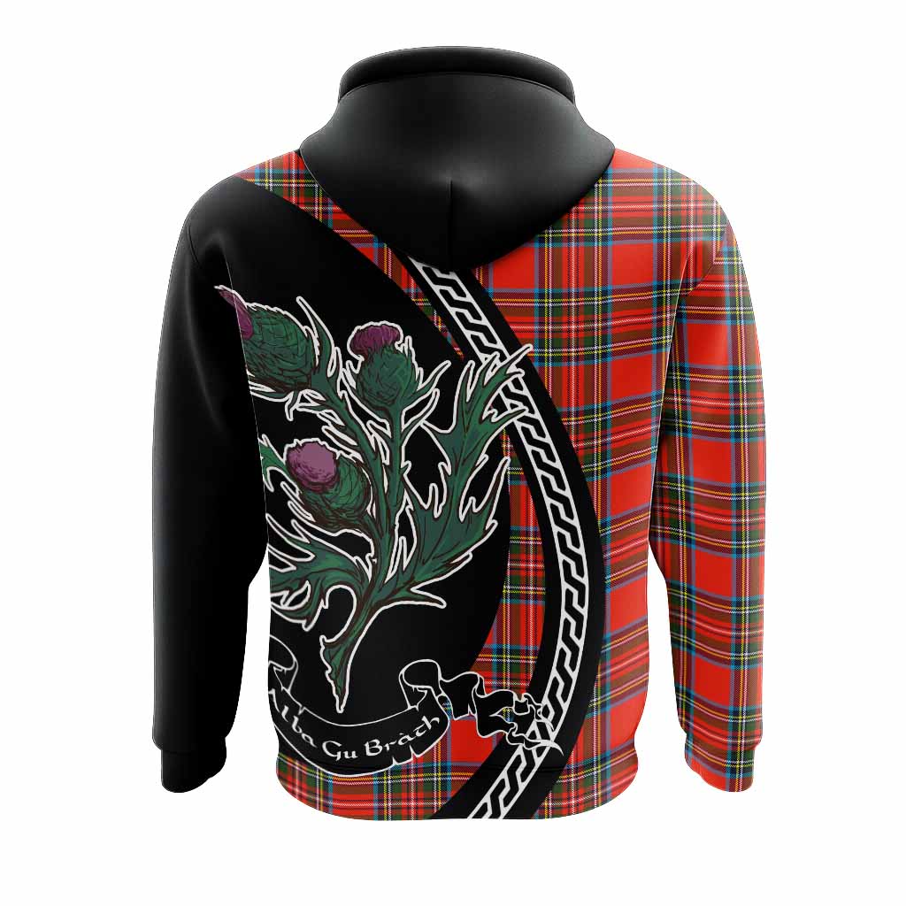 Stewart (Stuart) Family Crest Tartan Hoodie Alba Thistle Inspired - Tartan Vibes Clothing
