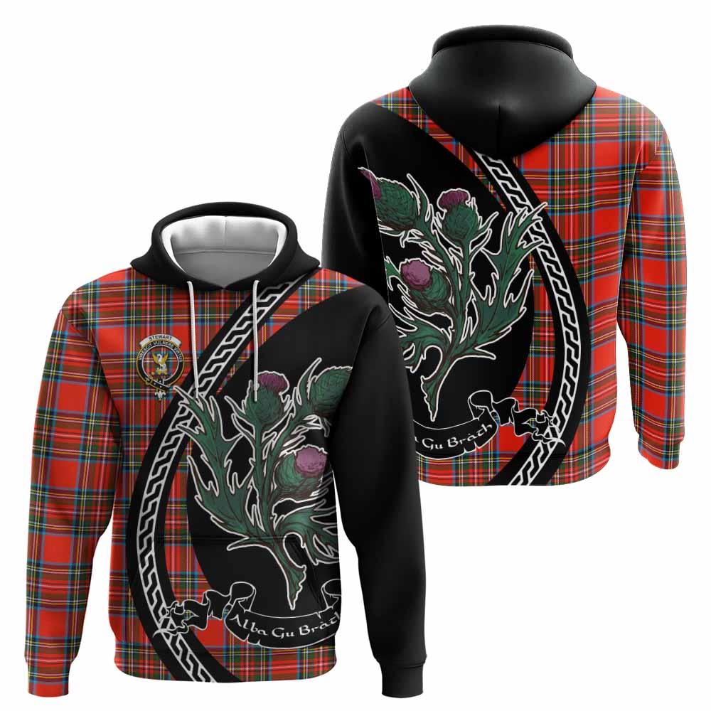 Stewart (Stuart) Family Crest Tartan Hoodie Alba Thistle Inspired - Tartan Vibes Clothing
