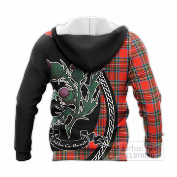 Stewart (Stuart) Family Crest Tartan Knitted Hoodie Alba Thistle Inspired - Tartan Vibes Clothing