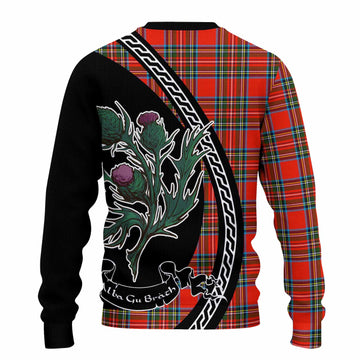 Stewart (Stuart) Family Crest Tartan Knitted Sweater Alba Thistle Inspired