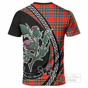 Stewart (Stuart) Family Crest Tartan T-Shirt Alba Thistle Inspired - Tartan Vibes Clothing
