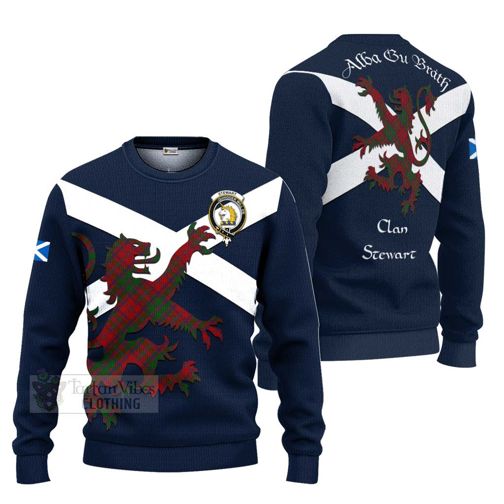 Tartan Vibes Clothing Stewart (Stuart) of Appin Tartan Lion Rampant Knitted Sweater – Proudly Display Your Heritage with Alba Gu Brath and Clan Name