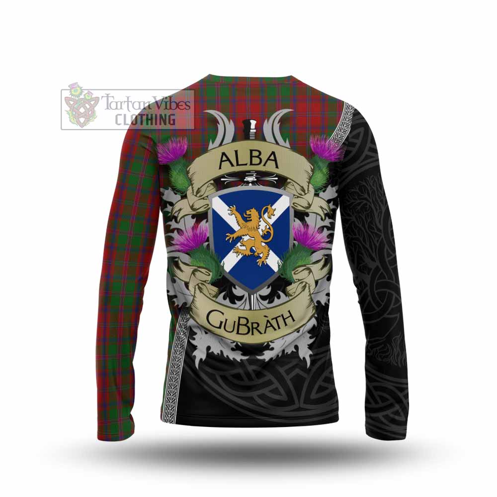 Tartan Vibes Clothing Stewart (Stuart) of Appin Tartan Family Crest Long Sleeve T-Shirt Lion Rampant Royal Thistle Shield Celtic Inspired