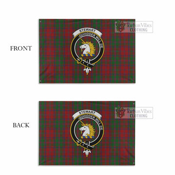 Stewart (Stuart) of Appin Tartan House Flag with Family Crest