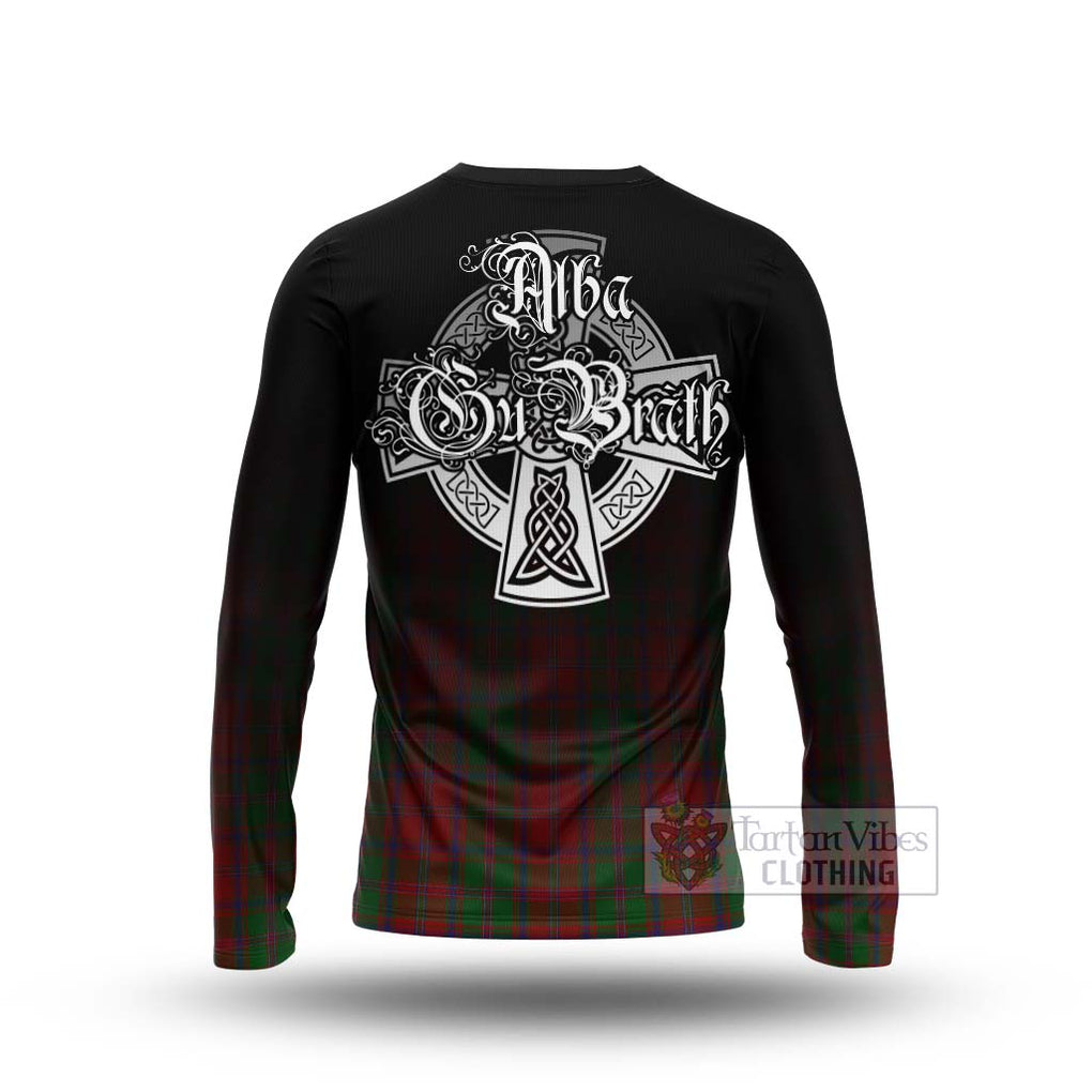 Tartan Vibes Clothing Stewart (Stuart) of Appin Tartan Long Sleeve T-Shirt Featuring Alba Gu Brath Family Crest Celtic Inspired
