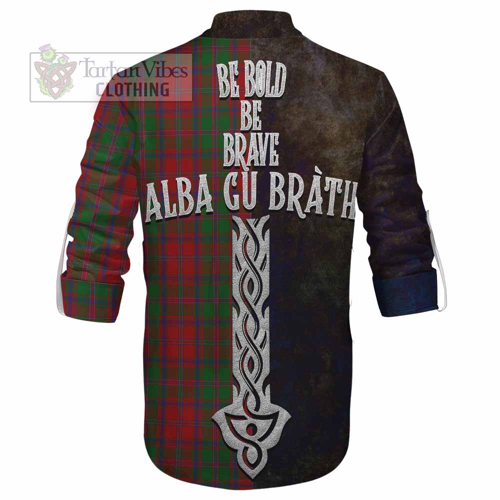 Tartan Vibes Clothing Stewart (Stuart) of Appin Tartan Family Crest Ghillie Kilt Shirt Alba Gu Brath Be Brave Lion Ancient Style