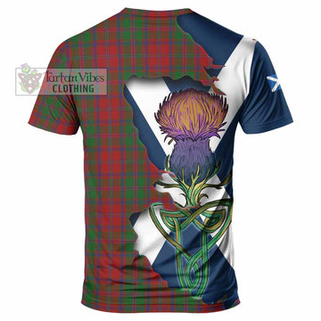 Stewart (Stuart) of Appin Tartan Family Crest T-Shirt Scottish Thistle Celtic Inspired