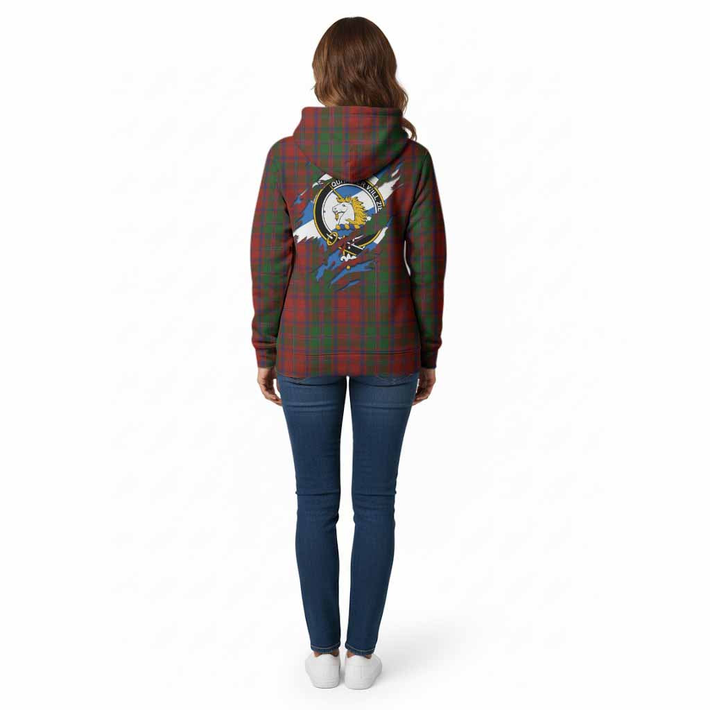 Stewart (Stuart) of Appin Clan Crest In Me Tartan Cotton Hoodie Scotland Flag Style