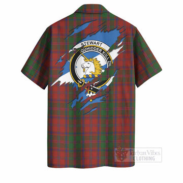 Stewart (Stuart) of Appin Clan Crest In Me Tartan Hawaiian Shirt Scotland Flag Style