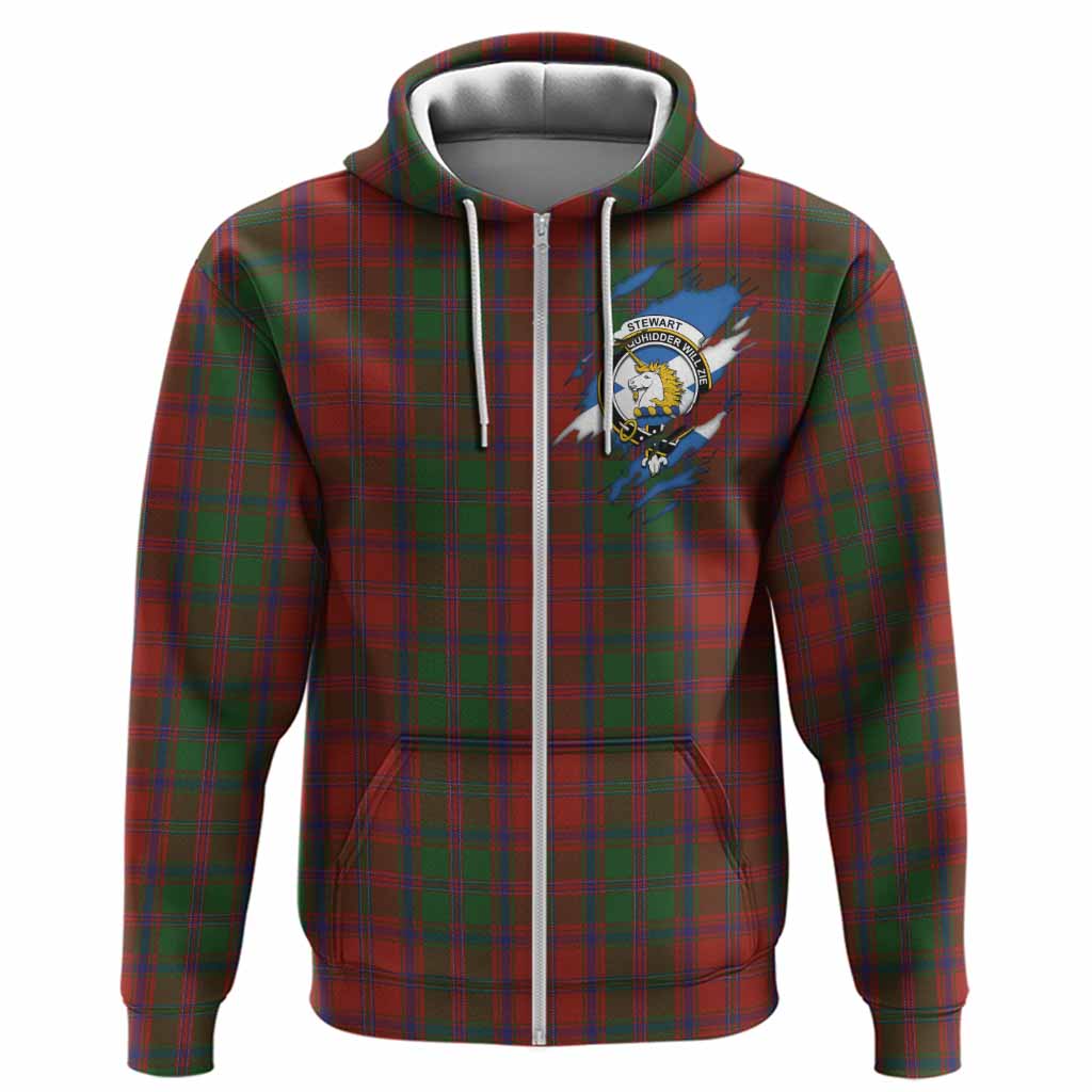Stewart (Stuart) of Appin Clan Crest In Me Tartan Hoodie Scotland Flag Style