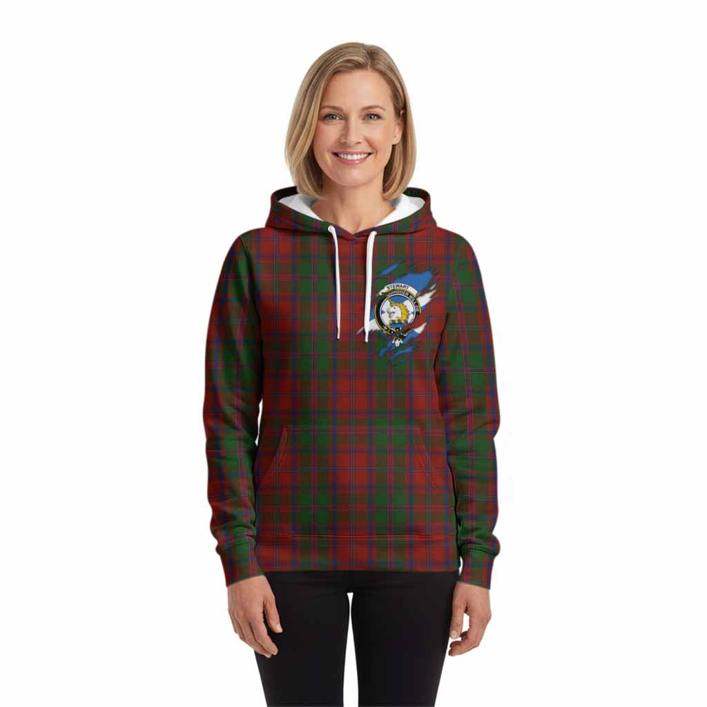 Stewart (Stuart) of Appin Clan Crest In Me Tartan Hoodie Scotland Flag Style