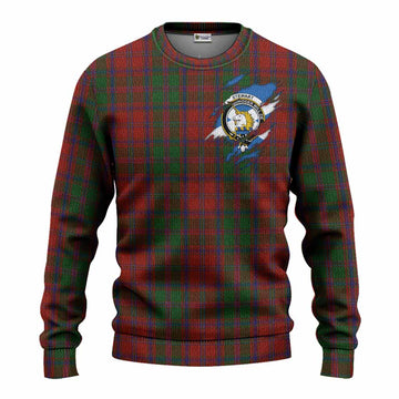 Stewart (Stuart) of Appin Clan Crest In Me Tartan Knitted Sweater Scotland Flag Style