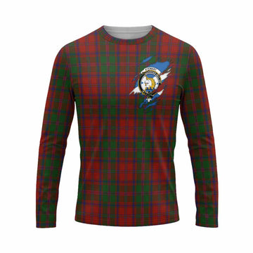 Stewart (Stuart) of Appin Clan Crest In Me Tartan Long Sleeve T-Shirt Scotland Flag Style