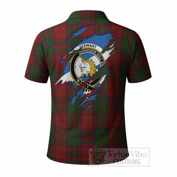 Stewart (Stuart) of Appin Clan Crest In Me Tartan Polo Shirt Scotland Flag Style