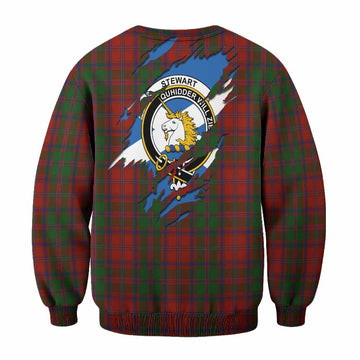 Stewart (Stuart) of Appin Clan Crest In Me Tartan Sweatshirt Scotland Flag Style