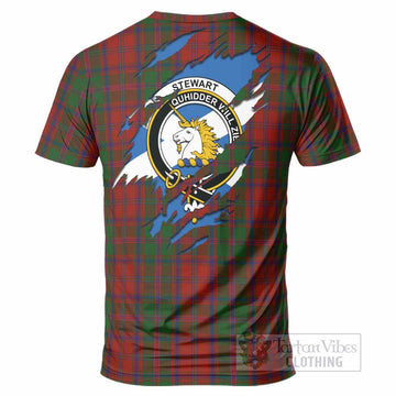 Stewart (Stuart) of Appin Clan Crest In Me Tartan T-Shirt Scotland Flag Style